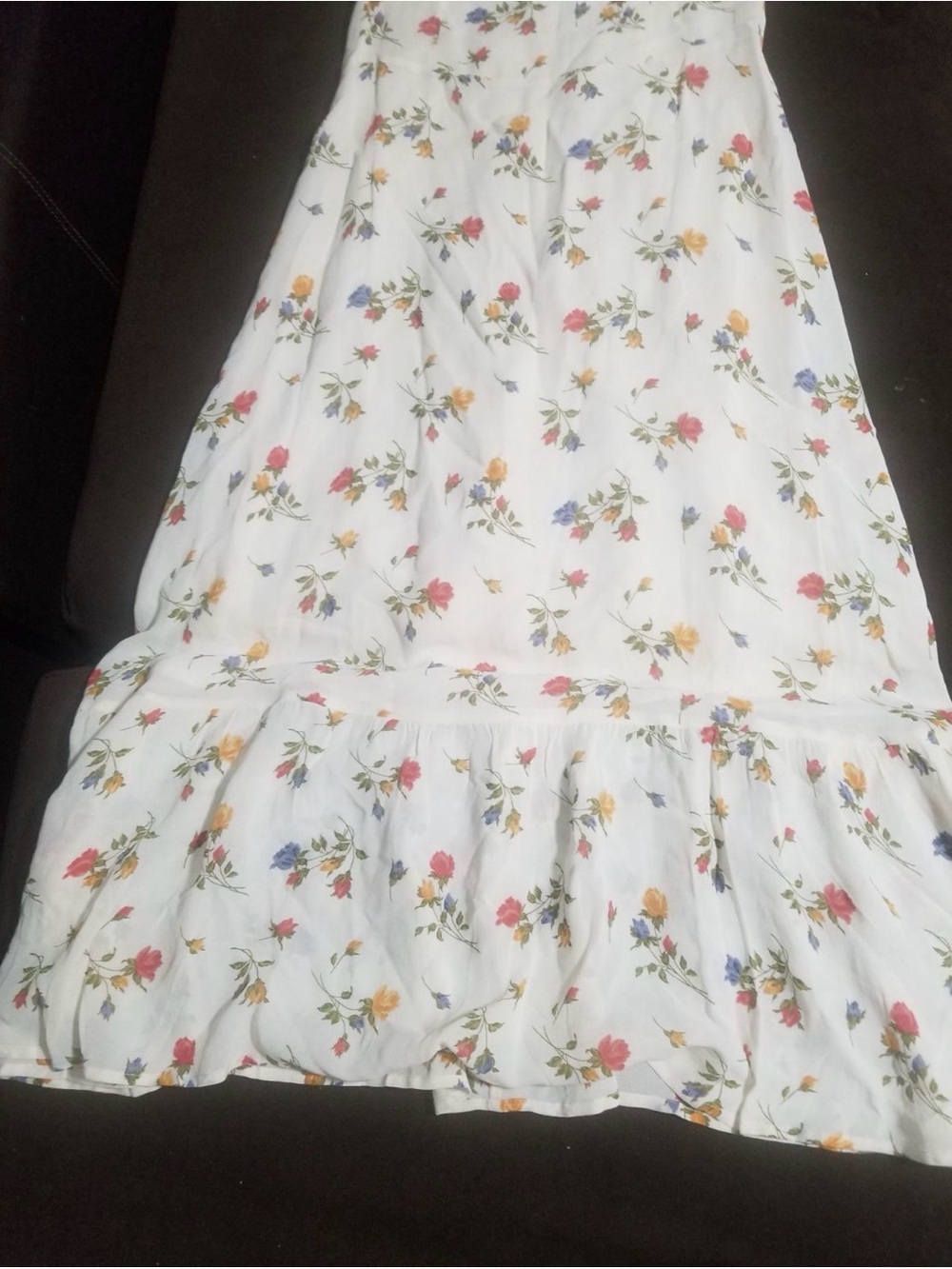 Reformation Black Floral Tie-Shoulder Midi Dress - Picture 5 of 10
